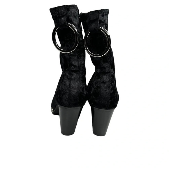 Jeffrey Campbell Walton Studded Bootie in Black Velvet Silver. Sz: 5.5 - Picture 7 of 14